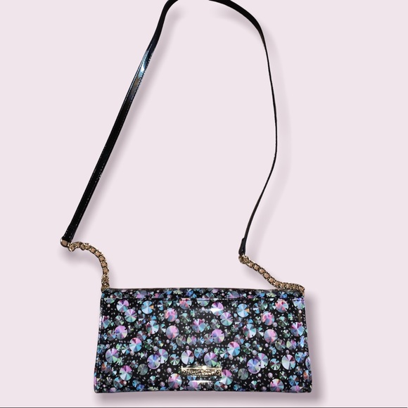 Betsey Johnson Glitter Printed Crossbody Purse with Bow (never used) - Picture 2 of 5